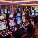 jaeyongkim enjoying an exciting slot machine session in a colorful casino setting