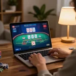 Experience online gaming thrills on the lc888 platform with a vibrant blackjack table.