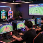 O8 online gaming experience showcasing players engaged in vibrant betting activities.