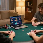 Players placing bets in exciting online poker game at LV88, showcasing thrilling gameplay atmosphere.