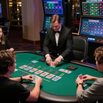 lv88 players engaged in live dealer blackjack, showcasing the excitement of online casino gambling.