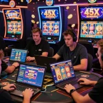 Players enjoying the vibrant online casino 45X with exciting slot games and rewards.