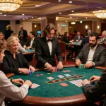 Experience thrilling blackjack action at fabet with players engaged in strategic gameplay
