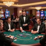 Players enjoying a dynamic poker game at TG88 casino, highlighting strategic gameplay and excitement.
