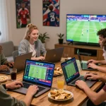 Players engaging with Link Five88 chính thức in a lively online betting environment, showcasing excitement and community.