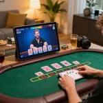 Engage in live blackjack on ee88go with a cozy online gaming setup.