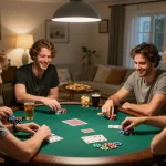 Friends enjoying a poker game night at home, showcasing the excitement of 88clb gaming.
