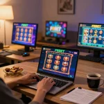 Engage with exciting F8BET games through a modern online gaming setup at home.