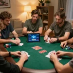 Players engaging in an exciting game of online poker on tablet while managing their Link SC88 strategies.