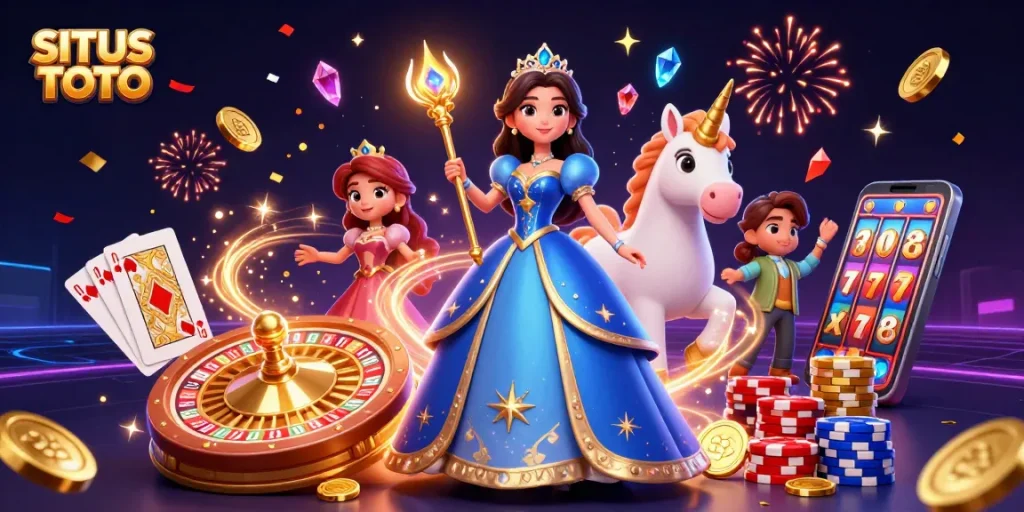 Engage in thrilling gameplay at SITUS TOTO with vibrant casino elements and enchanting visuals.