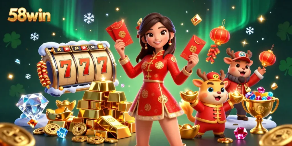 Experience the thrill of 58win in this vibrant casino adventure filled with jackpots and festive celebrations.
