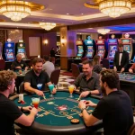 Experience thrilling gameplay at shbet800 with players engaging at roulette and blackjack tables.