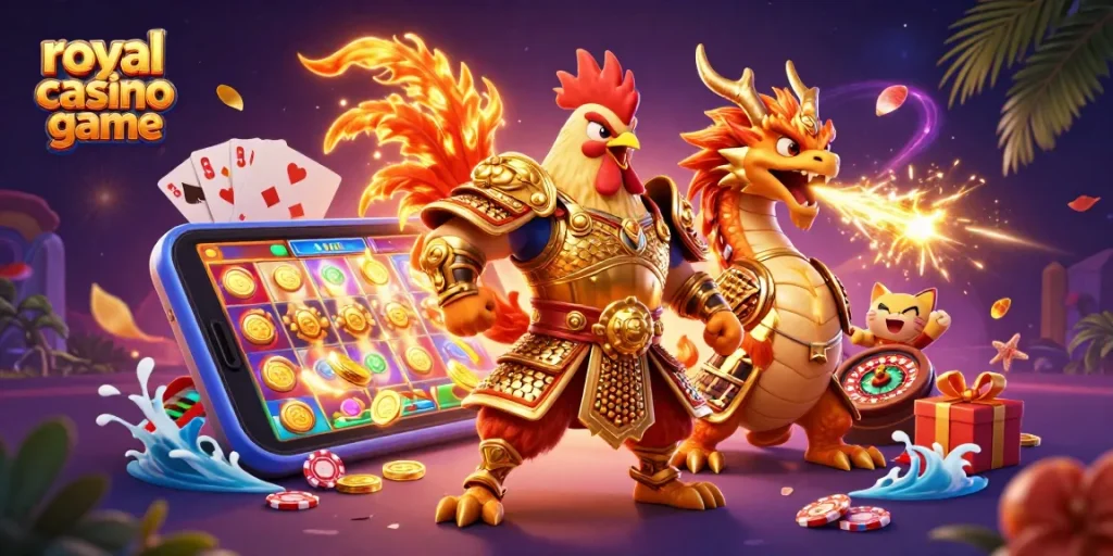 Experience thrilling gameplay in royal casino game with vibrant 3D characters and dynamic casino elements.