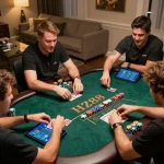 Players at HZ88 online casino enjoying an engaging blackjack game with chips and strategy.