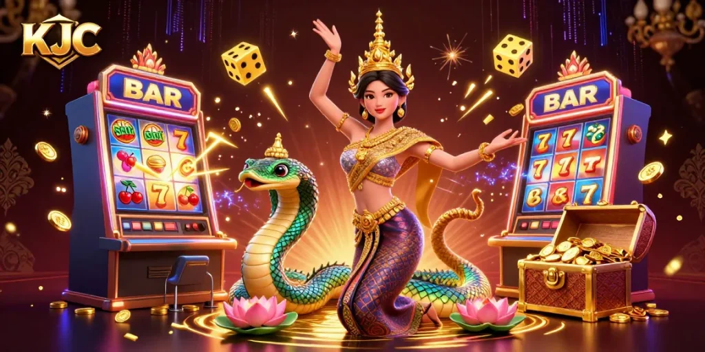 KJC offers an inviting casino experience with vibrant graphics and exciting game elements.