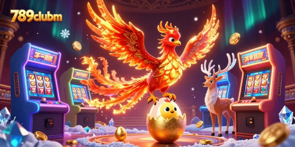 Engage in thrilling gaming action at 789clubm with vibrant 3D elements showcasing a dynamic casino scene.