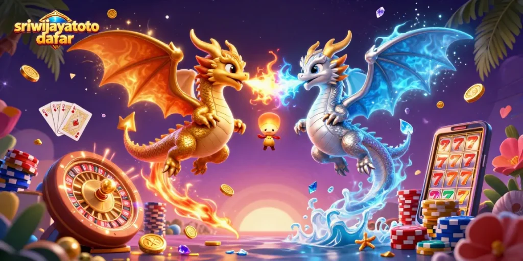Experience winning gameplay with sriwijayatoto daftar amidst dazzling dragons, gems, and casino excitement.