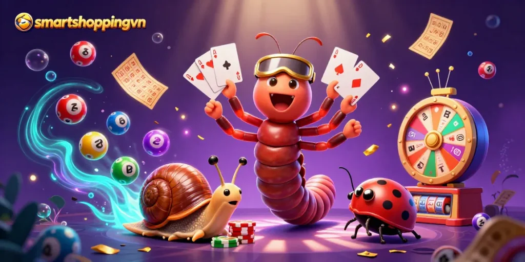 Experience casino excitement with smartshoppingvn's 3D millipede dealer and vibrant gaming elements.