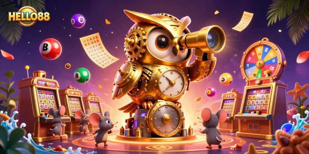 Engage in thrilling wins at HELLO88 with colorful lottery balls and game action.
