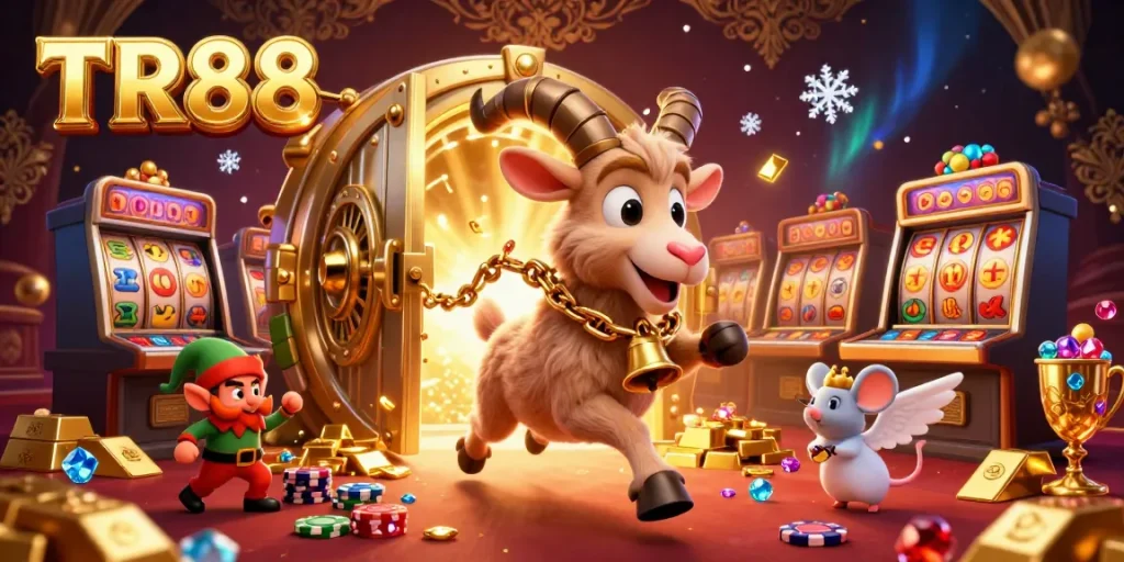 Engage in thrilling gaming adventures at TR88 casino with festive characters and glamorous slots.