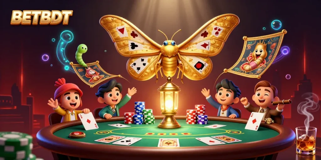 Experience the thrill of casino gaming with BETBDT in this vibrant 3D illustration.
