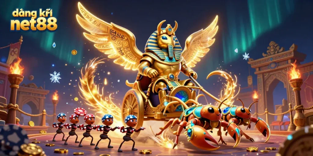 Join the action with đăng ký net88 and engage in epic gambling battles amidst vibrant casino graphics.