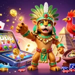 AISA showcases an engaging slot game with vibrant characters and dynamic casino action, capturing rich gambling elements.