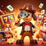 Engaging illustration of đăng nhập nohu90 featuring characters with slot reels and poker themed elements.