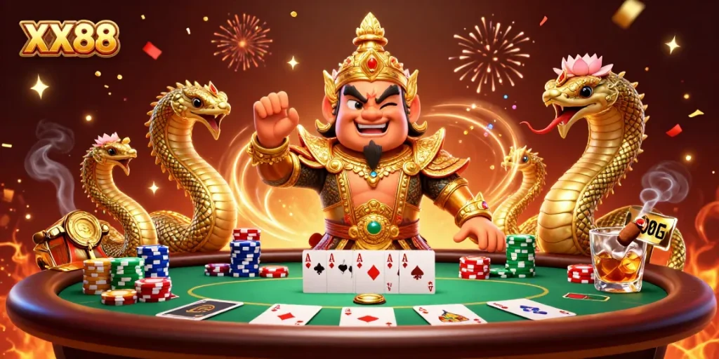 Experience the excitement of XX88 with engaging poker action and vibrant casino ambiance.
