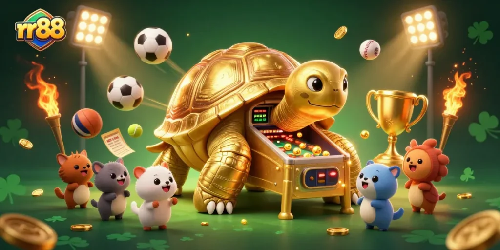 Engage with rr88's exciting games featuring golden elements and sports betting action.