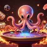 Experience exciting gameplay at mvc's 3D credit card casino with a futuristic octopus dealer, enhancing your gaming thrill.