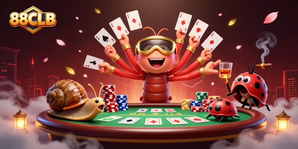 Experience thrilling gameplay at 88CLB with vibrant casino elements and captivating characters.