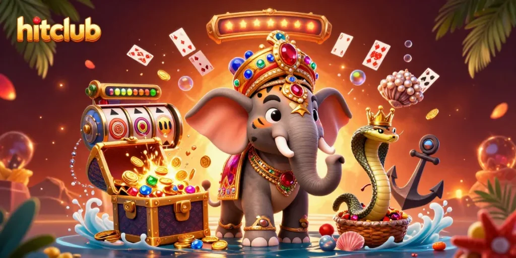 Engage in thrilling gameplay at hitclub with vibrant slots and 3D characters amid stunning visual effects.