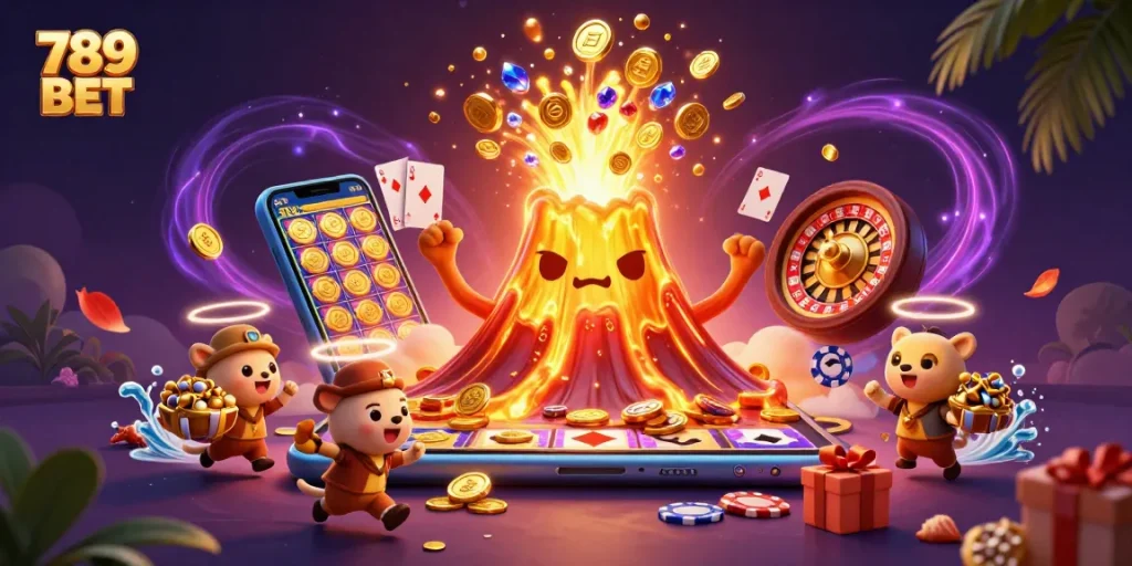 Experience winning excitement at 789 BET with vibrant casino visuals and dynamic treasures.