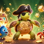 Engage with Martin Holloway’s betting guide showcasing cartoon turtle and crab amidst vibrant casino elements