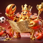 Win big with world cup 2026 themed sports betting action featuring golden crab emperor and lively elements.