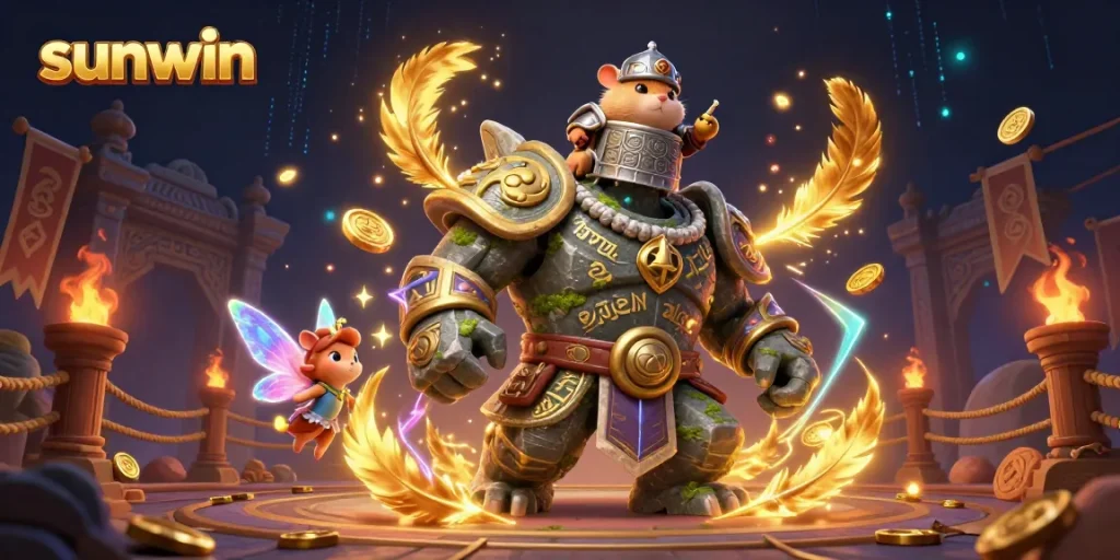 Experience exciting gameplay at sunwin with magical elements and vibrant characters in an enchanting casino scene.