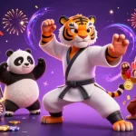 Experience thrilling wins at go99com with vibrant slot action featuring kung fu characters in a dynamic scene.