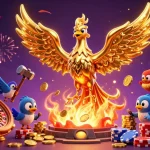 Experience go8's thrilling casino adventures with a golden phoenix and dynamic gaming elements.
