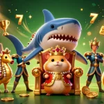 Experience the thrills of mv88 with a dynamic 3D illustration featuring vibrant casino elements and characters.