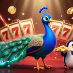 Experience exhilarating play at llwin, with a lively 3D casino scene filled with vibrant characters and slot game elements.