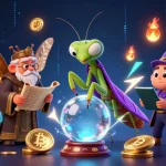 Experience the excitement of ALO8 with a magical scene of fortune tellers and crypto elements.