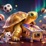 Experience the excitement of nhà cái uy tín with a vibrant pinball tortoise scene and dynamic sports elements.