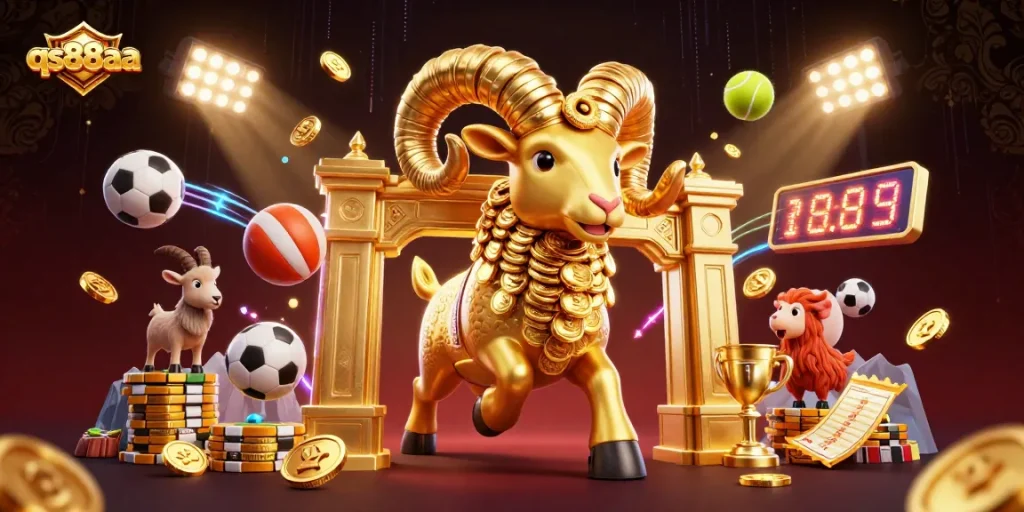 Experience the thrilling world of qs88aa as a golden ram charges through gaming glory.